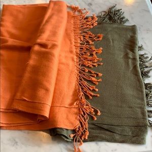 Two pashminas. Soft. Gorgeous.